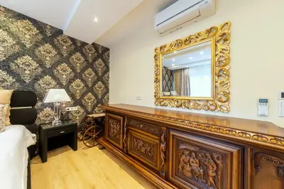 Ein Sitzbereich in der Unterkunft PMC Business Apartments