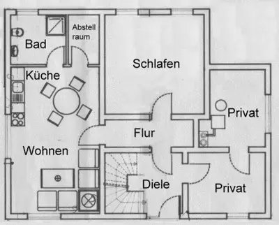 Grundriss der Unterkunft Ferienwohnungen Röller