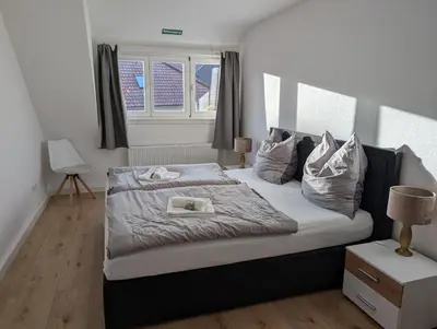 Ein Bett oder Betten in einem Zimmer der Unterkunft Fewo- Daniela