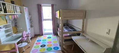 Ein Bett oder Betten in einem Zimmer der Unterkunft Familienparadies in Pforzheim am Schwarzwald