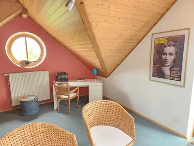 Ein Sitzbereich in der Unterkunft Ferienwohnung in Worms