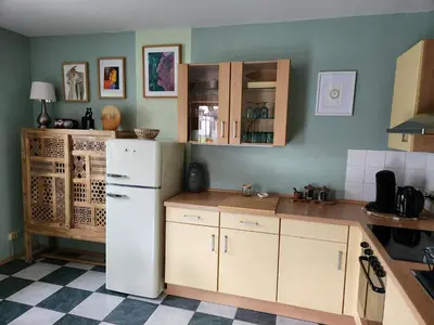 Küche/Küchenzeile in der Unterkunft Ferienwohnung in Worms