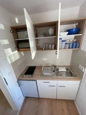 Küche/Küchenzeile in der Unterkunft Kasa Klemm - helle und zentral gelegene Wohnung