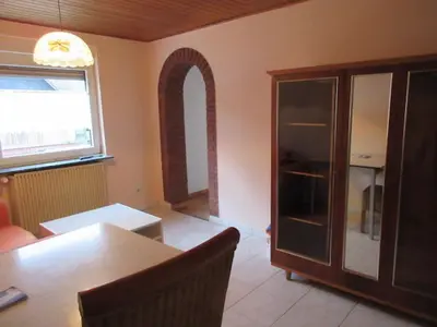 Ein Bett oder Betten in einem Zimmer der Unterkunft Ferienwohnung in Waldnähe