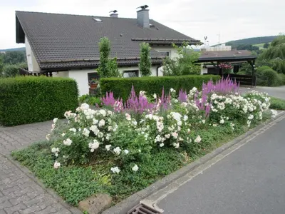 Ein Garten an der Unterkunft Ferienwohnung Obstgarten