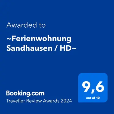 Ein Zertifikat, Auszeichnung, Logo oder anderes Dokument, das in der Unterkunft ~Ferienwohnung Sandhausen / HD~ ausgestellt ist