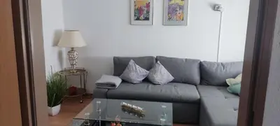 Ein Sitzbereich in der Unterkunft Schöne 3 Zi. Ferienwohnung vor den Toren Frankfurt