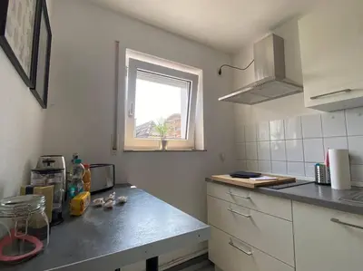 Küche/Küchenzeile in der Unterkunft Hübsche Wohnung mit Balkon für 1-2 Personen - Einzelbetten