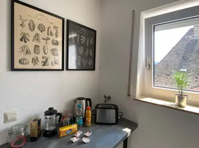 Ein allgemeiner Bergblick oder ein Berglick von der Ferienwohnung aus