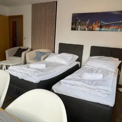 Hübsche Wohnung mit Balkon für 1-2 Personen - Einzelbetten