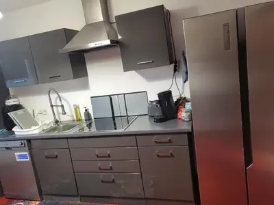 Küche/Küchenzeile in der Unterkunft Ferienwohnung Freudenberg