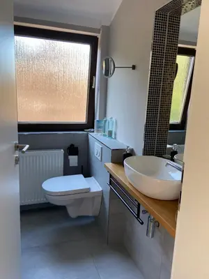 Ein Badezimmer in der Unterkunft Wohnen bei FrauSchmitt