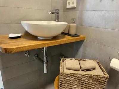 Ein Badezimmer in der Unterkunft Wohnen bei FrauSchmitt