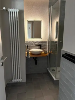 Ein Badezimmer in der Unterkunft Wohnen bei FrauSchmitt