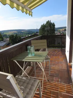 Ein Balkon oder eine Terrasse in der Unterkunft Ferienwohnung Auszeit