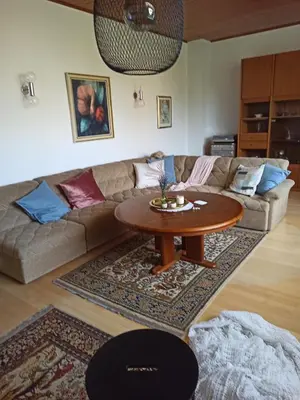 Ein Sitzbereich in der Unterkunft Ferienhaus Dinger