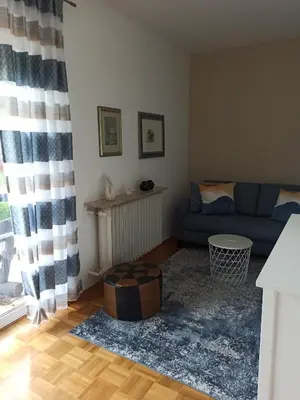 Ein Sitzbereich in der Unterkunft Ferienhaus Dinger