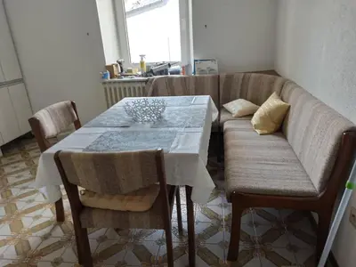 Ein Sitzbereich in der Unterkunft Ferienhaus Dinger