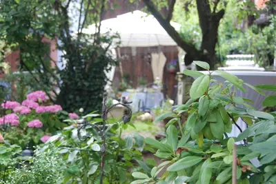 Ein Garten an der Unterkunft Schönbachhof