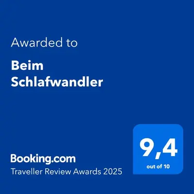 Ein Zertifikat, Auszeichnung, Logo oder anderes Dokument, das in der Unterkunft Beim Schlafwandler ausgestellt ist