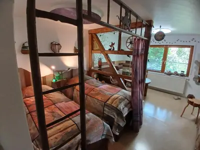 Ein Bett oder Betten in einem Zimmer der Unterkunft Beim Schlafwandler