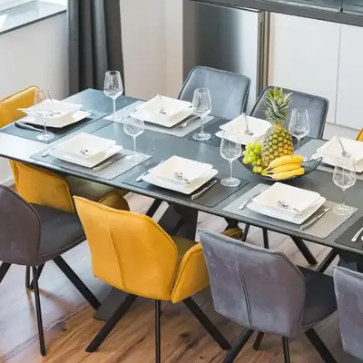 Golden Home with Barbecue