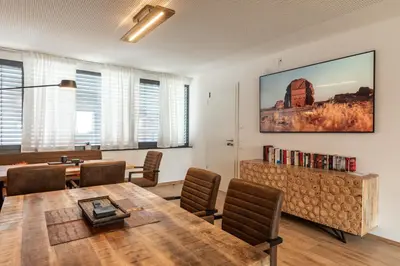 Ein Sitzbereich in der Unterkunft NECKARWESTHEIMER Appartement