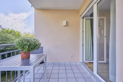 Ein Balkon oder eine Terrasse in der Unterkunft Imma - im idyllischen Walldürn-Glashofen