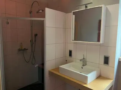 Ein Badezimmer in der Unterkunft Schöne Wohnung mit Gartennutzung
