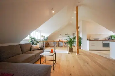 Küche/Küchenzeile in der Unterkunft Modernes und helles Apartment im Loft Stil