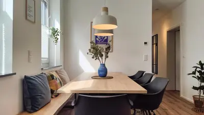 Ein Sitzbereich in der Unterkunft Hygge Home - mit Garten und Stellplatz für Feriengäste-, Monteure / Netflix / 10 min. zur Sinsheim Therme und zur Autobahn