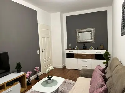 Ein Sitzbereich in der Unterkunft VIP Wohnung Heidelberg