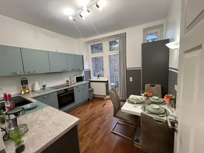 Küche/Küchenzeile in der Unterkunft VIP Wohnung Heidelberg