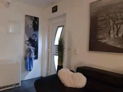 Ein Sitzbereich in der Unterkunft Bello Apartamento