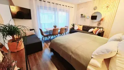 Ein Bett oder Betten in einem Zimmer der Unterkunft Ferienwohnungen Krüger ''Apartment Finn