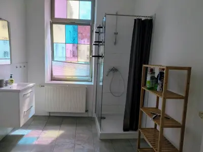 Ein Badezimmer in der Unterkunft Monteurwohnung Worms