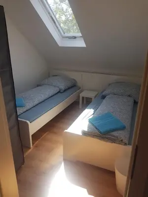 Ein Bett oder Betten in einem Zimmer der Unterkunft Monteurwohnung Heilbronn Zentrum