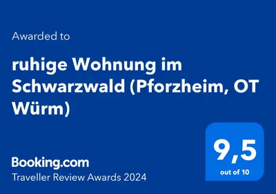 Ein Zertifikat, Auszeichnung, Logo oder anderes Dokument, das in der Unterkunft ruhige Wohnung im Schwarzwald (Pforzheim, OT Würm) ausgestellt ist