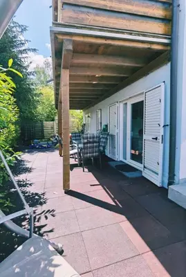 Das Gebäude in dem sich die Ferienwohnung befindet