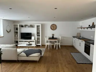 Küche/Küchenzeile in der Unterkunft „Main“ Zuhause