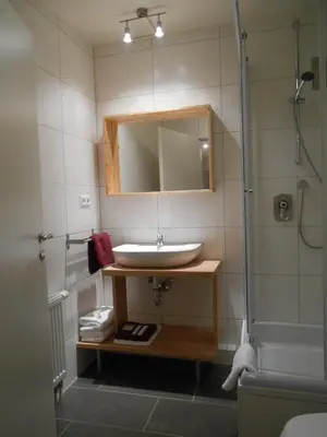 Ein Badezimmer in der Unterkunft Warum ins Hotel