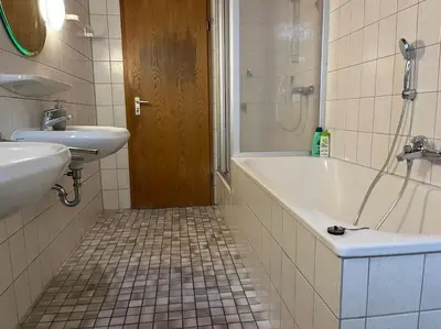 Ein Badezimmer in der Unterkunft Gemütliche Wohnung in ruhiger Lage