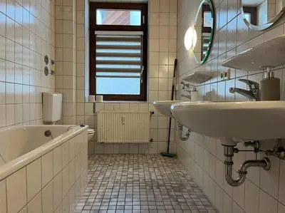 Ein Badezimmer in der Unterkunft Gemütliche Wohnung in ruhiger Lage