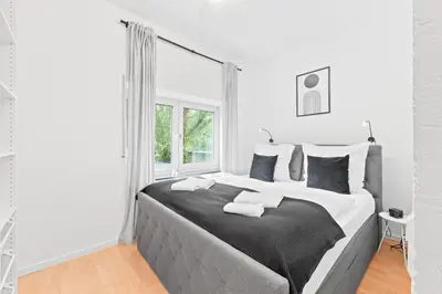 Grundriss der Unterkunft Kingsize Bett, Terrasse, Netflix, zwei Zimmer