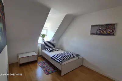 Ein Bett oder Betten in einem Zimmer der Unterkunft Modernes Apartment mit 3 Zimmern