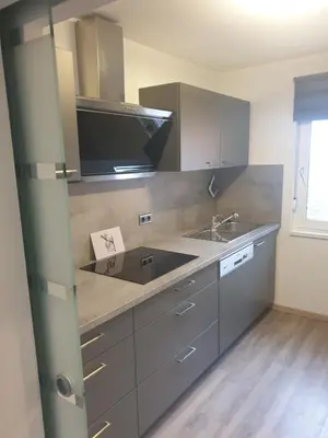 Küche/Küchenzeile in der Unterkunft Ferienwohnung Pfungstadt