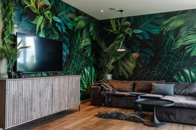 Ein Sitzbereich in der Unterkunft Exklusive Design Appartement Palm Paradise Neubau