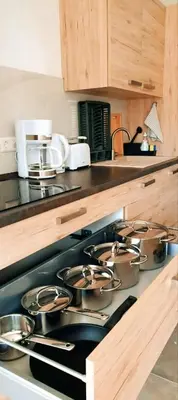 Küche/Küchenzeile in der Unterkunft Eibauer Apartments