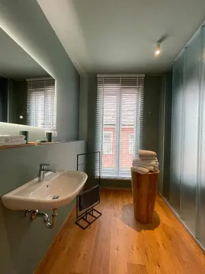 Ein Badezimmer in der Unterkunft Ferienwohnung Hensel & Gretel