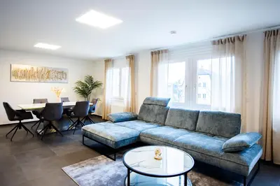Ein Sitzbereich in der Unterkunft T&U Apartments